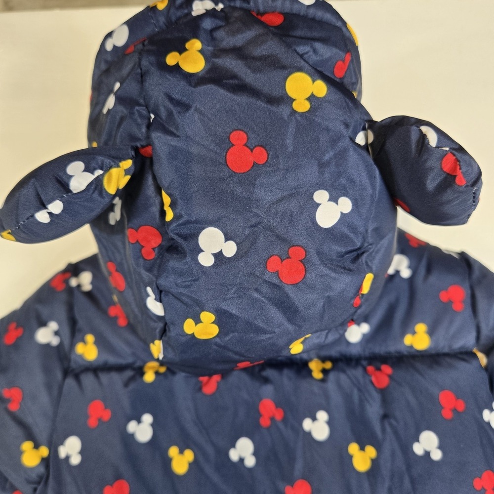Disney Baby Mickey Mouse Size 9-12 Months Navy Blue Hooded Snow Suit - Picture 12 of 13